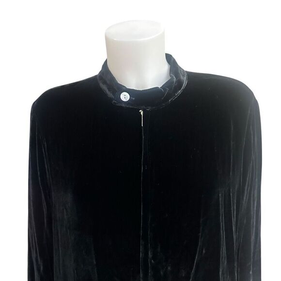 Chico’s Black Velvet Fenway Jacket‎ Rayon Silk Blend Vintage sz 2 Large NEW - Picture 3 of 11